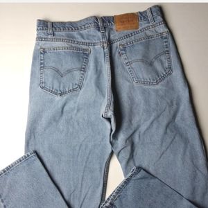 Levi's 555 34x33 Blue Relaxed Fit Straight Leg Jeans R204-104